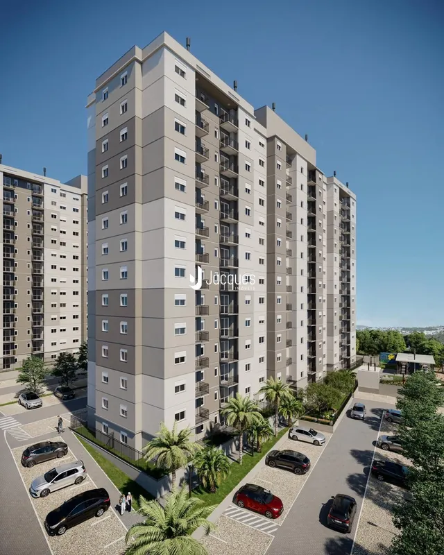 A fachada de um prédio residencial em Lajeado, Brasil.