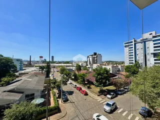 Vista aérea de uma área residencial em Lajeado, Brasil.