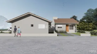 Vista externa de uma residência moderna em Lajeado, Brasil.