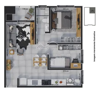 Apartamento com 2 dormitórios, foto 4