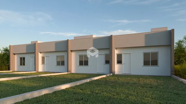 Fachada de uma casa moderna em Lajeado, Brasil.