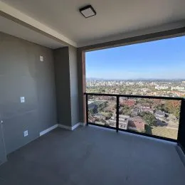 Varanda com vista panorâmica da cidade de Lajeado.