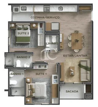 Apartamento com 2 dormitórios, foto 15