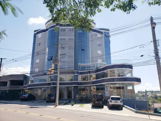 Fachada de um prédio residencial moderno em Lajeado, Brasil.