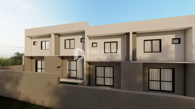 Fachada de uma residência moderna em Lajeado, Brasil.