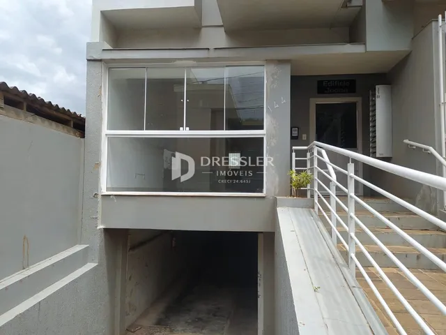 Vista da fachada de um edifício residencial em Lajeado, Brasil.