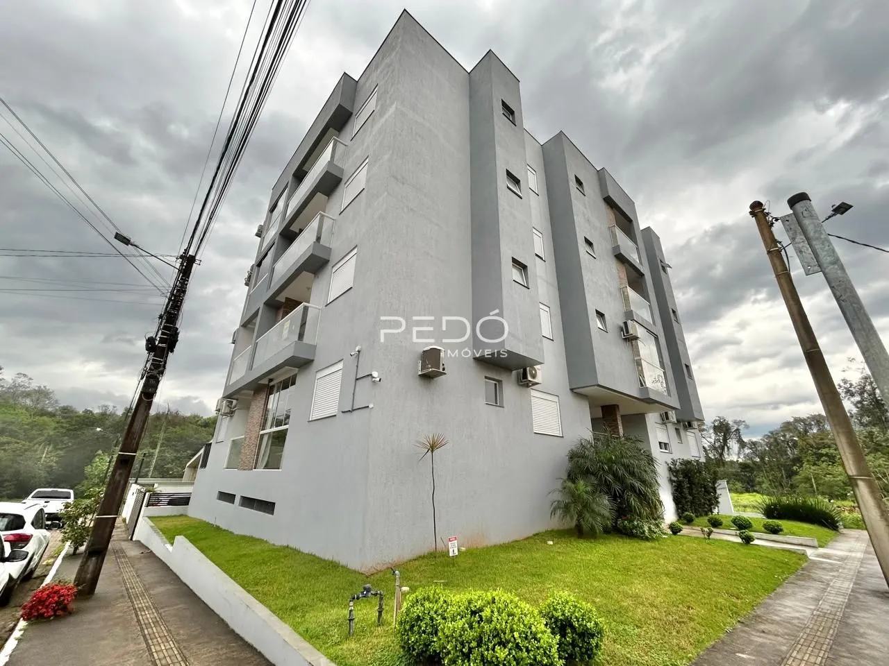 Fachada de um prédio residencial em Lajeado, Brasil.