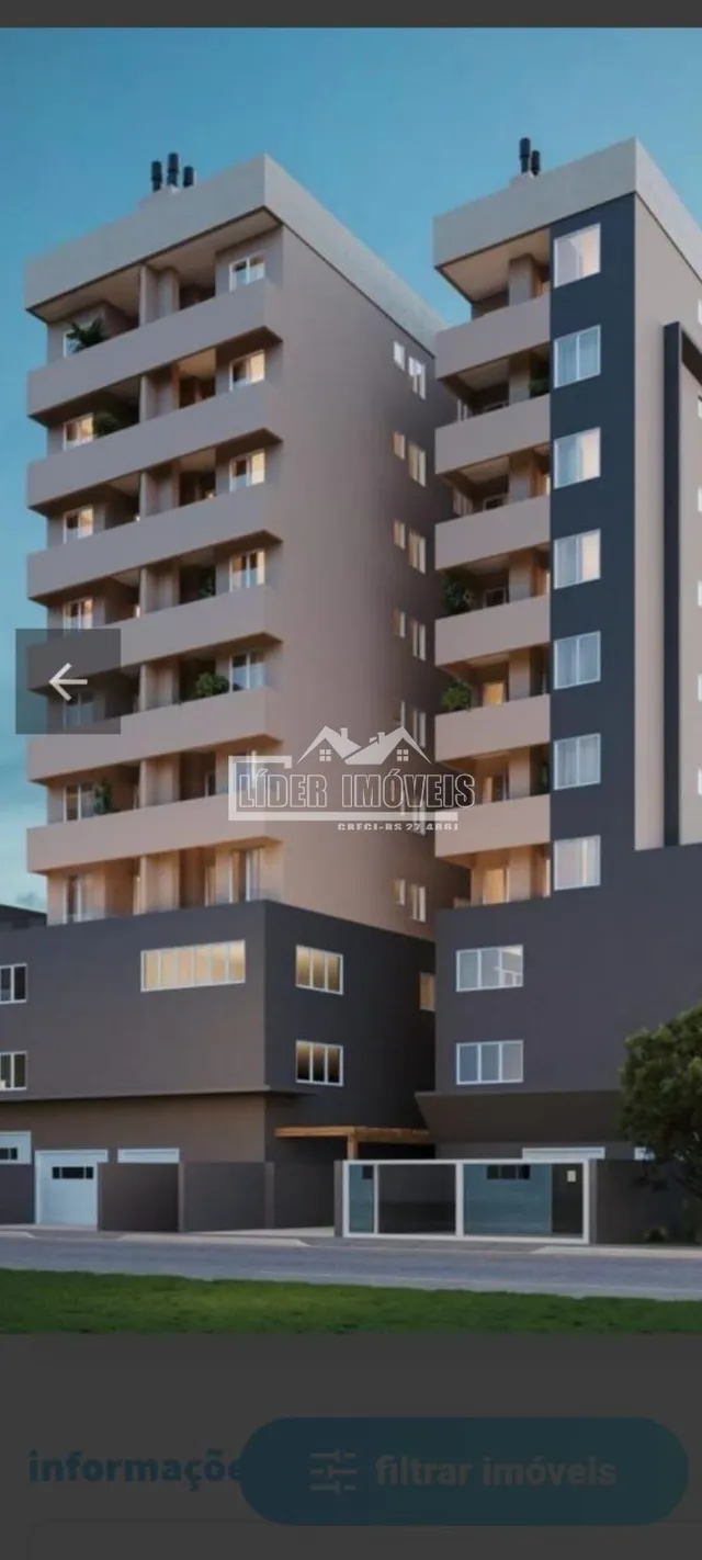 Fachada moderna de um prédio residencial em Lajeado, Brasil.