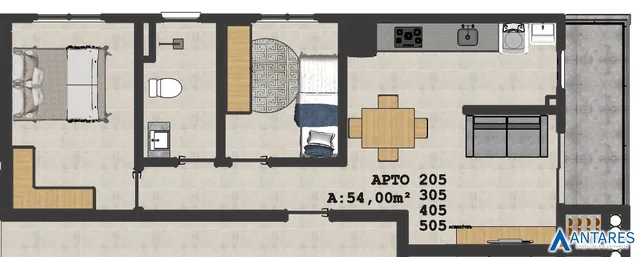 Apartamento com 2 dormitórios, foto 2