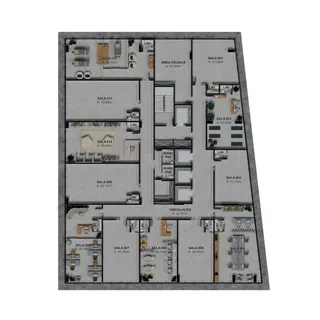 Planta baixa do imóvel em Lajeado, Brasil, mostrando a disposição dos cômodos.