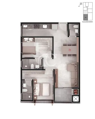 Apartamento com 2 dormitórios, foto 12