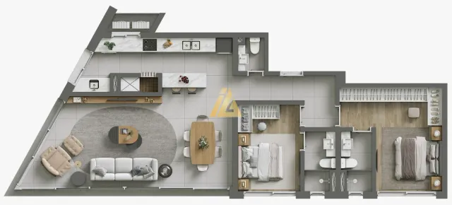 Apartamento com 3 dormitórios, foto 4