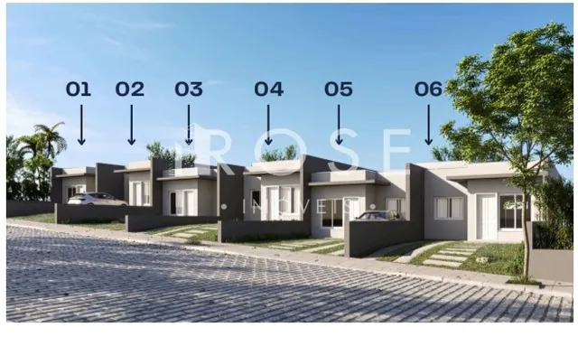 Vista externa de uma residência moderna em Lajeado, Brasil.