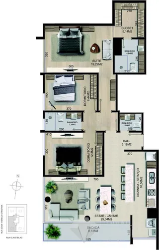 Apartamento com 3 dormitórios, foto 7