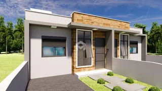 Fachada moderna de uma casa em Lajeado, Brasil.
