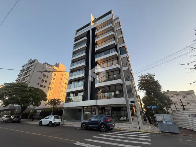 Fachada moderna de um edifício residencial em Lajeado, Brasil.