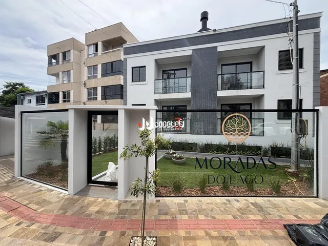 Fachada moderna de um prédio residencial em Lajeado, Brasil.