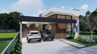 Fachada moderna de uma casa em Lajeado, Brasil.