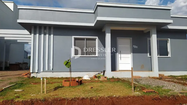 Fachada de uma casa moderna em Lajeado, Brasil.