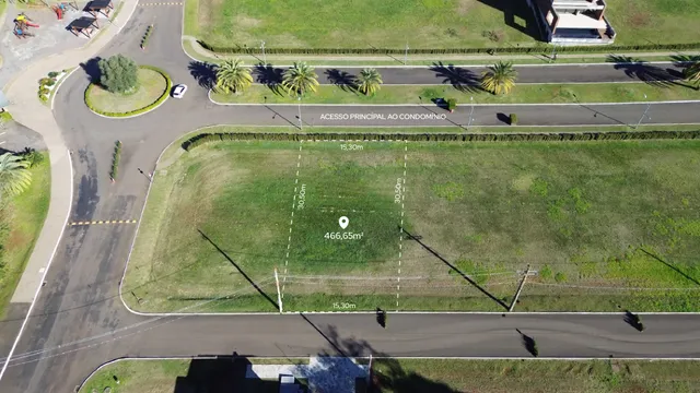 Vista aérea do lote residencial em Lajeado.