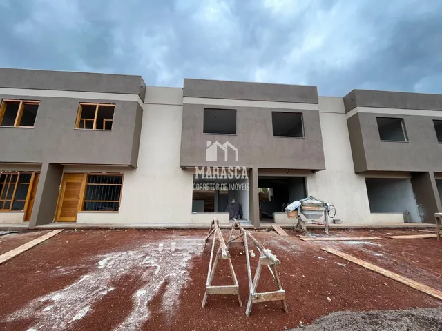 Fachada de um prédio em construção em Lajeado, Brasil.