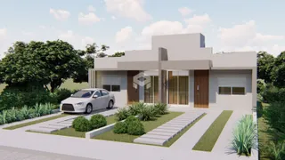 Fachada moderna de uma residência em Lajeado, Brasil.