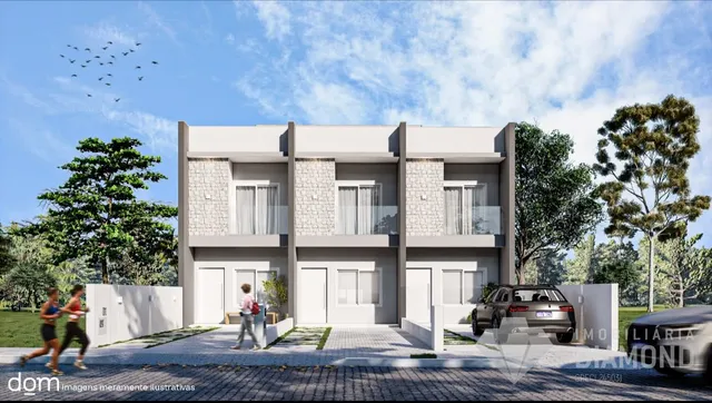 Fachada moderna de uma residência em Lajeado, Brasil.
