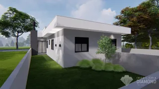 Fachada de uma casa moderna em Lajeado, Brasil.
