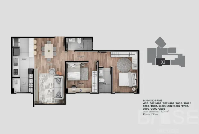Apartamento com 2 dormitórios, foto 2