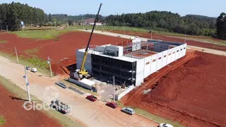 Vista aérea de um terreno em construção em Lajeado, Brasil.