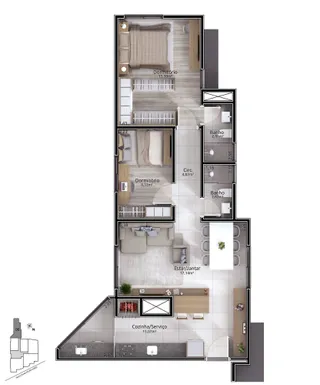 Apartamento com 2 dormitórios, foto 9