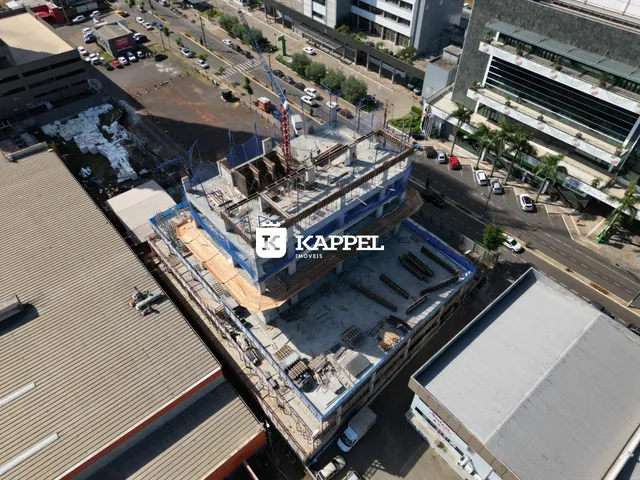 Vista aérea de um terreno em construção em Lajeado, Brasil.