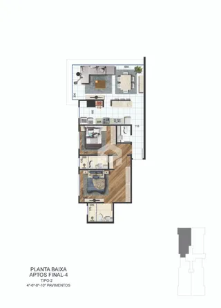 Apartamento com 2 dormitórios, foto 6