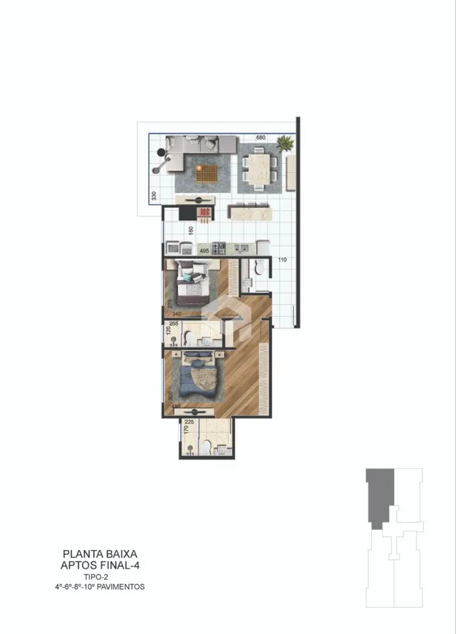 Apartamento com 2 dormitórios, foto 5
