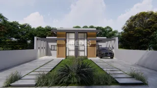 Fachada moderna de uma residência em Lajeado, Brasil.