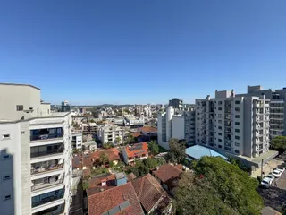 Vista aérea de edifícios residenciais em Lajeado, Brasil.