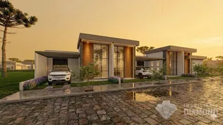 Fachada de uma casa moderna em Lajeado, Brasil.