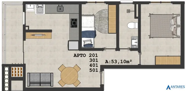 Apartamento com 2 dormitórios, foto 2