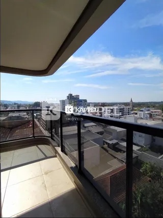 Vista panorâmica da cidade capturada a partir da varanda do imóvel.