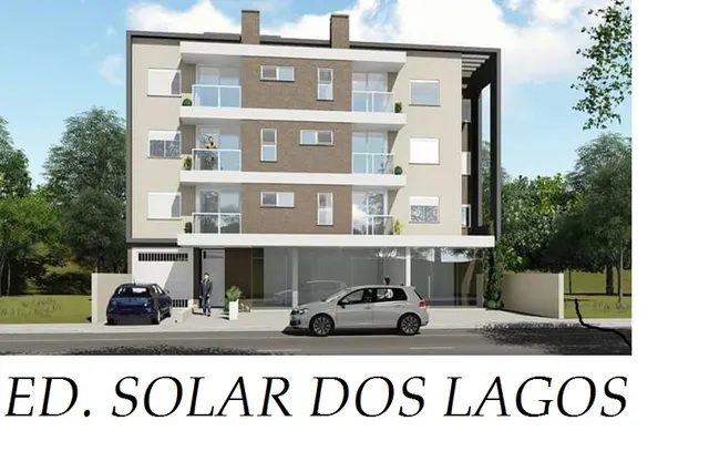 Fachada moderna de um edifício residencial em Lajeado, Brasil.