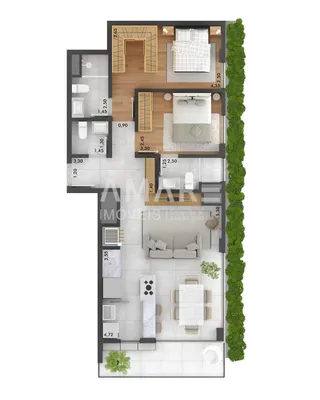 Apartamento com 2 dormitórios, foto 2