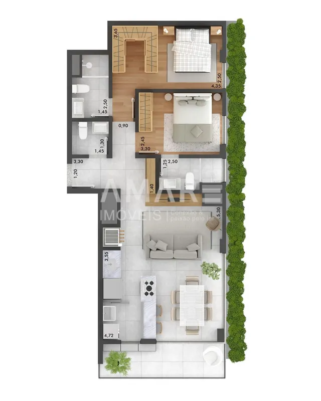 Apartamento com 2 dormitórios, foto 2