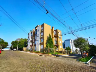 A fachada de um prédio residencial em Lajeado, Brasil.