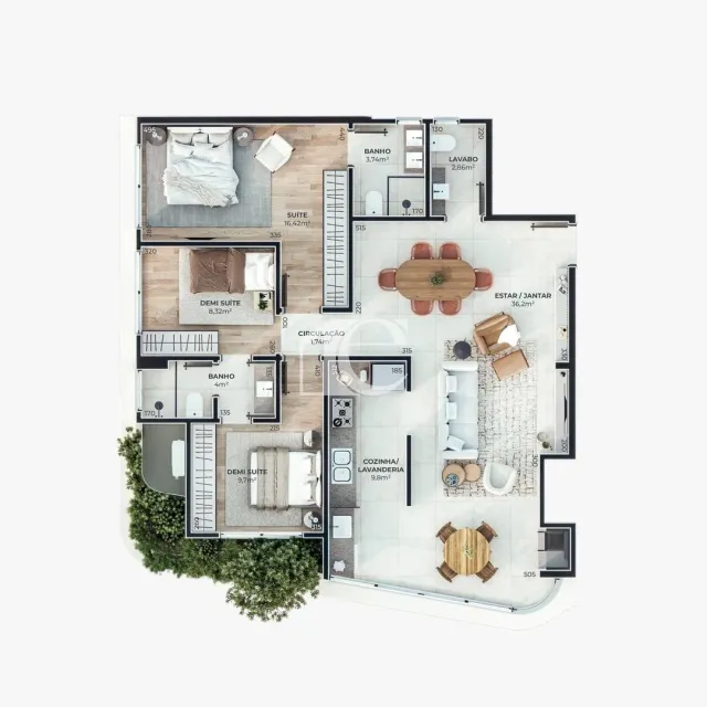 Apartamento com 3 dormitórios, foto 5