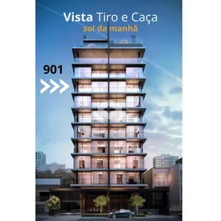 Fachada de um prédio residencial em Lajeado, Brasil com vista para o sol da manhã.