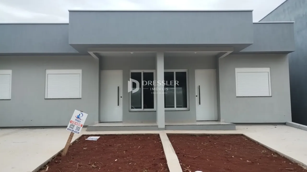 Fachada moderna de uma residência em Lajeado, Brasil.