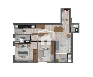 Apartamento com 2 dormitórios, foto 1