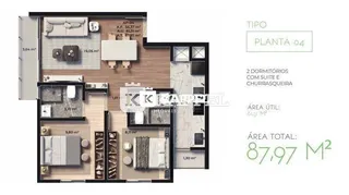 Planta baixa de um apartamento mostrando a disposição dos cômodos.