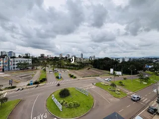 Vista aérea de um complexo residencial em Lajeado, Brasil.