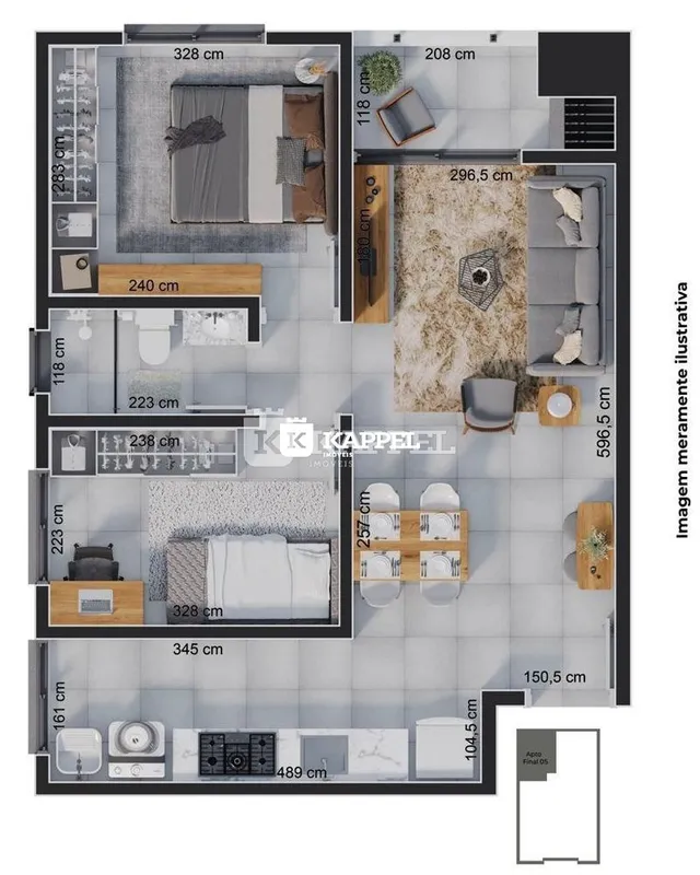 Apartamento com 2 dormitórios, foto 5